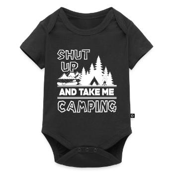 Camping Shut Up And Take Me Camping - Baby Premium short-sleeve bodysuit - black - Front