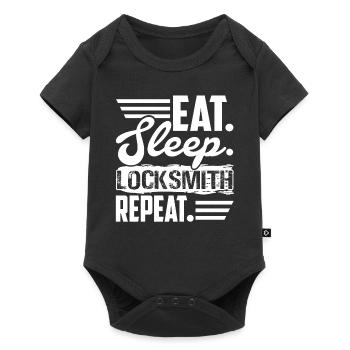 Locksmith Eat Sleep Locksmith Repeat - Baby Premium short-sleeve bodysuit - black - Front