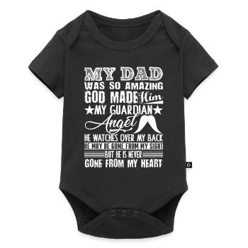 Father's Day God Made Dad An Angel - Baby Premium short-sleeve bodysuit - black - Front