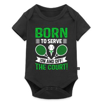 Né pour servir – sur et en dehors du terrain ! - Body à manches courtes Premium Bébé - noir - Devant