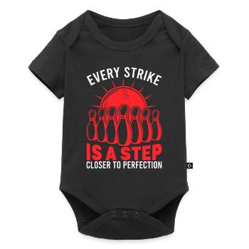 Every strike is a step closer to perfection - Baby Premium short-sleeve bodysuit - black - Front