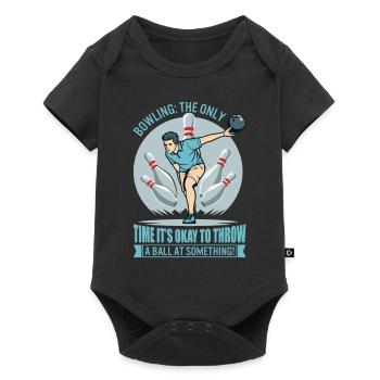 Bowling : Le seul moment où il est acceptable de lancer une boule - Body à manches courtes Premium Bébé - noir - Devant