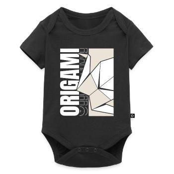 Folding Owl Paper Crane Master Origami - Baby Premium short-sleeve bodysuit - black - Front