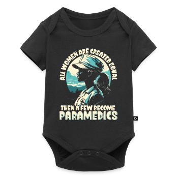 Paramedic - all women created equal, few paramedic - Baby Premium short-sleeve bodysuit - black - Front