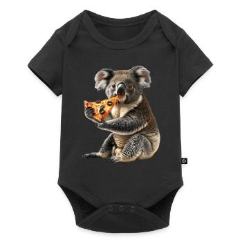 Koala - Baby Premium Kurzarmbody - Schwarz - Vorne