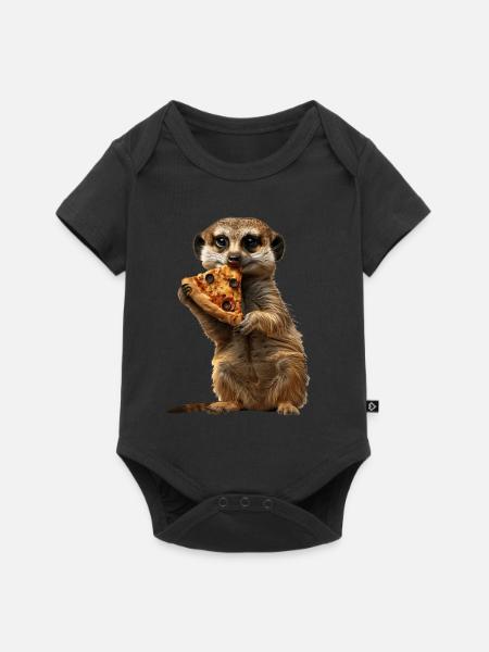 Erdmännchen - Baby Premium Kurzarmbody - Schwarz