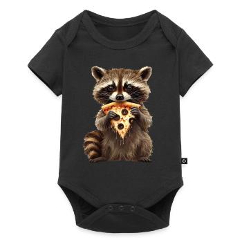 Raccoon - Baby Premium short-sleeve bodysuit - black - Front