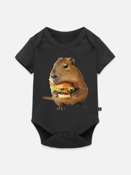 Wasserschwein - Baby Premium Kurzarmbody - Schwarz
