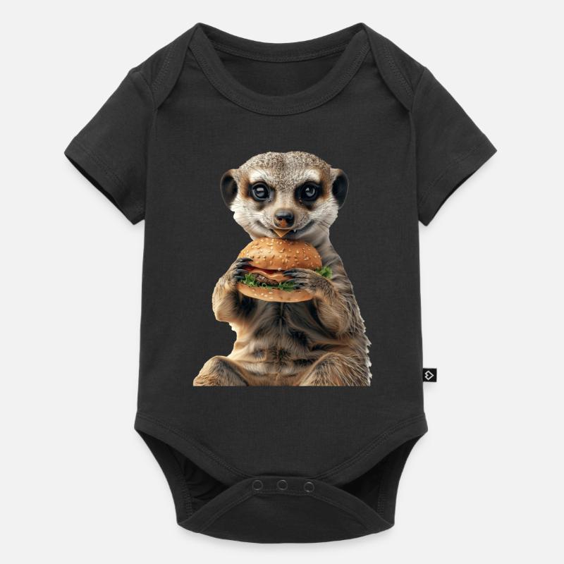 Erdmännchen - Baby Premium Kurzarmbody - Schwarz