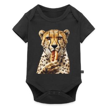 Cheetah - Baby Premium short-sleeve bodysuit - black - Front