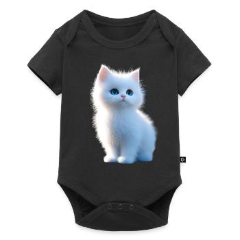 Angora Cat White Angora Cat Cute Angora Cats - Baby Premium short-sleeve bodysuit - black - Front