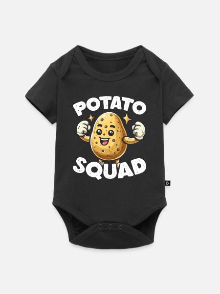 Potato Squad - Kartoffel - Baby Premium Kurzarmbody - Schwarz