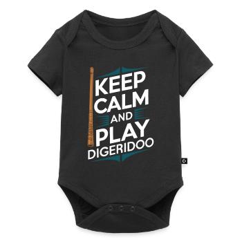 Didgeridoo Player Embracing Aboriginal Instrument - Baby Premium Kurzarmbody - Schwarz - Vorne