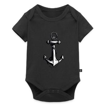 Aesthetic Anchor Design Hobby Fisherman Seafarer - Baby Premium short-sleeve bodysuit - black - Front