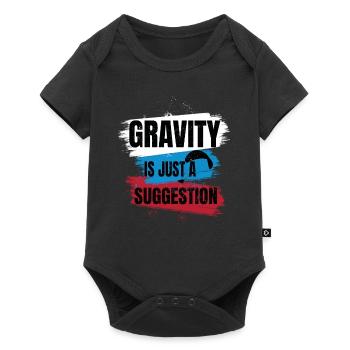 Gravity Is Just a Suggestion – Paragliding - Baby Premium short-sleeve bodysuit - black - Front