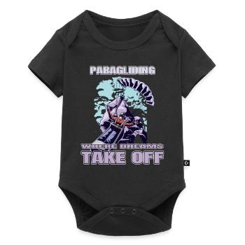 Paragliding: Where Dreams Take Off - Baby Premium short-sleeve bodysuit - black - Front