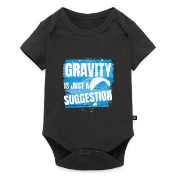 Gravity Is Just a Suggestion – Paragliding - Baby Premium short-sleeve bodysuit - black - Front