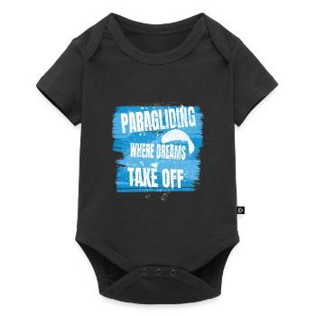 Paragliding: Where Dreams Take Off - Baby Premium short-sleeve bodysuit - black - Front