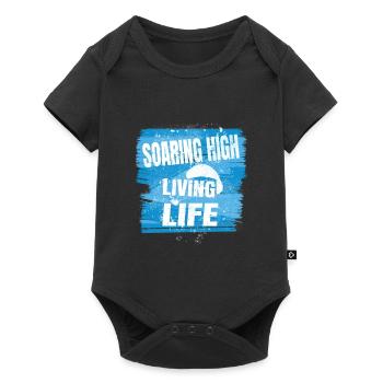 Soaring High Living Life – Paragliding Spirit - Baby Premium short-sleeve bodysuit - black - Front