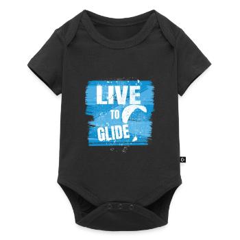 Live to Glide – Paragliding Passion - Baby Premium short-sleeve bodysuit - black - Front