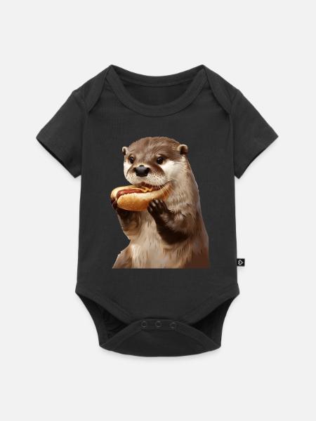Otter - Baby Premium Kurzarmbody - Schwarz
