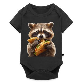 Raccoon - Baby Premium short-sleeve bodysuit - black - Front