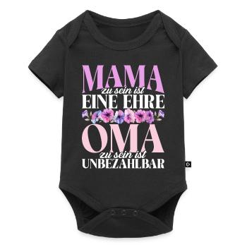 Funny Mom Grandma Saying Motif Ladies Mother's Day - Baby Premium short-sleeve bodysuit - black - Front