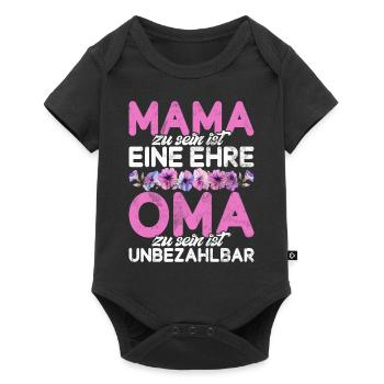 Funny Mom Grandma Saying Motif Ladies Mother's Day - Baby Premium short-sleeve bodysuit - black - Front