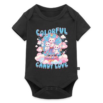Cotton Candy Colorful Candy Love - Baby Premium short-sleeve bodysuit - black - Front
