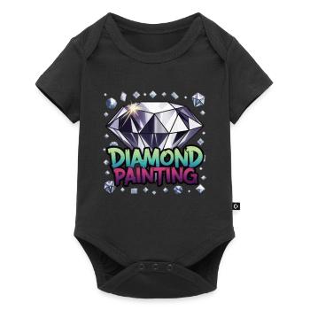Diamond Painting Diamond Painter - Baby Premium Kurzarmbody - Schwarz - Vorne
