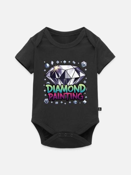 Diamond Painting Diamond Painter - Baby Premium Kurzarmbody - Schwarz