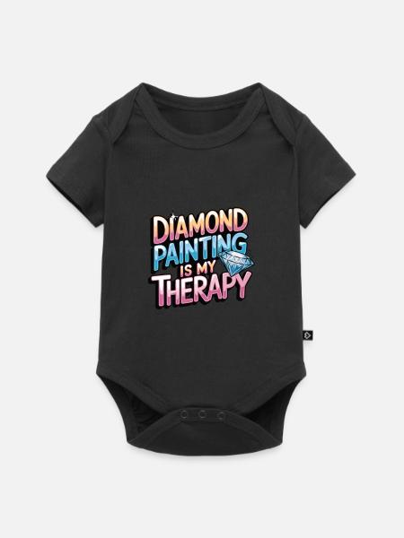 Diamond Painting Diamond Painter - Baby Premium Kurzarmbody - Schwarz