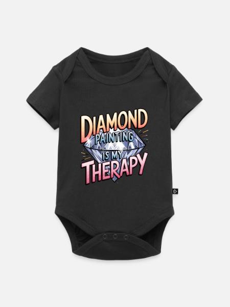 Diamond Painting Diamond Painter - Baby Premium Kurzarmbody - Schwarz