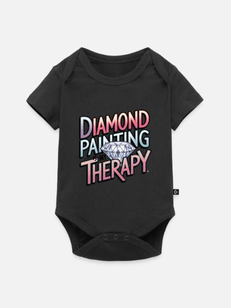 Diamond Painting Diamond Painter - Baby Premium Kurzarmbody - Schwarz