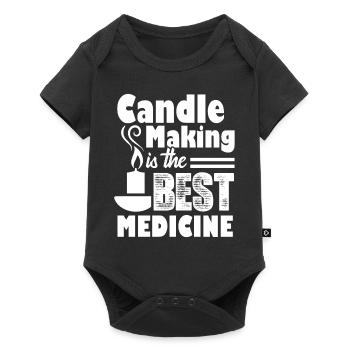 Candle Making Is The Best Medicine - Baby Premium short-sleeve bodysuit - black - Front