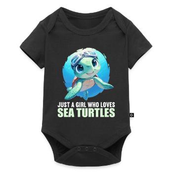 Tortue de mer Meeresschildkröten Meeresschildkröte - Body à manches courtes Premium Bébé - noir - Devant