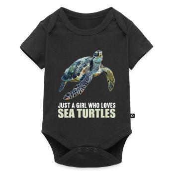 Tortue de mer Meeresschildkröten Meeresschildkröte - Body à manches courtes Premium Bébé - noir - Devant