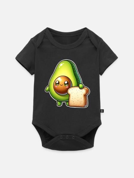 Avocado Toast - Baby Premium Kurzarmbody - Schwarz
