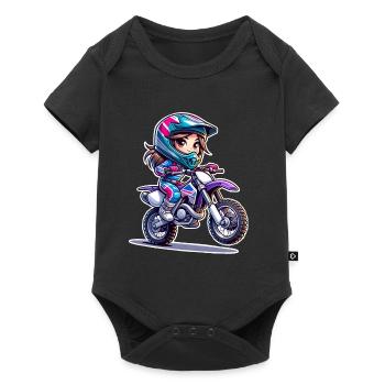 Motocross Femmes Filles Fille - Body à manches courtes Premium Bébé - noir - Devant