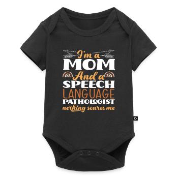 Je suis maman et orthophoniste rien - Body à manches courtes Premium Bébé - noir - Devant