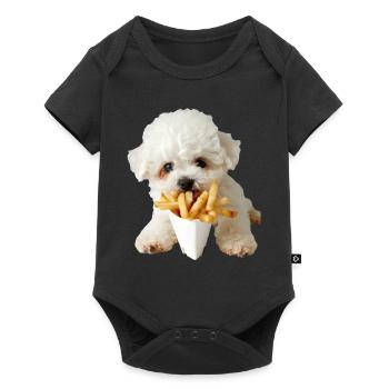 Bichon Frisé - Baby Premium Kurzarmbody - Schwarz - Vorne
