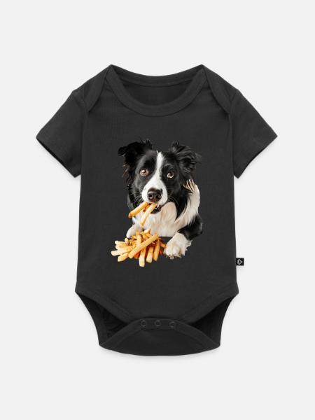 Border Collie - Baby Premium Kurzarmbody - Schwarz