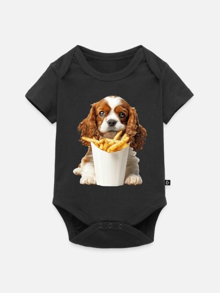 Cavalier King Spaniel - Baby Premium Kurzarmbody - Schwarz