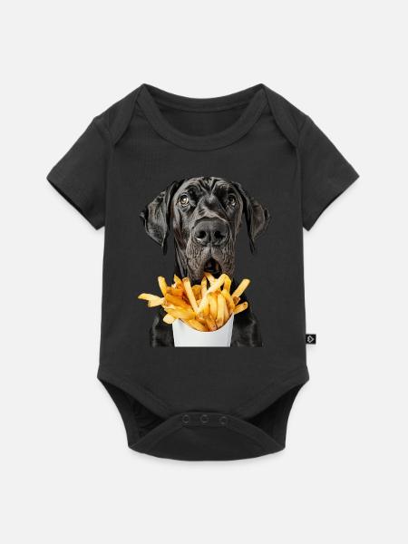 Deutsche Dogge - Baby Premium Kurzarmbody - Schwarz