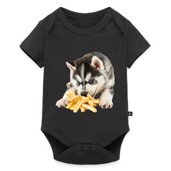 Siberian Husky - Baby Premium short-sleeve bodysuit - black - Front