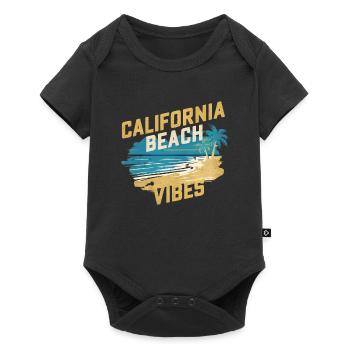 Ambiance de la plage californienne - Body à manches courtes Premium Bébé - noir - Devant