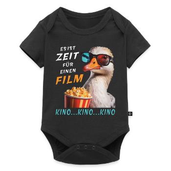 GOOSE C’EST L’HEURE D’ALLER AU CINÉMA - Body à manches courtes Premium Bébé - noir - Devant