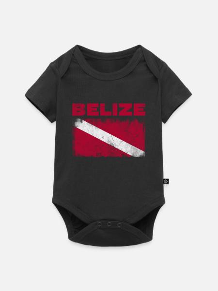 Belize - Baby Premium Kurzarmbody - Schwarz