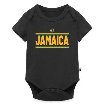 Jamaïque Jamaïque Rasta Raggea Drapeau Rastafari - Body à manches courtes Premium Bébé - noir - Devant