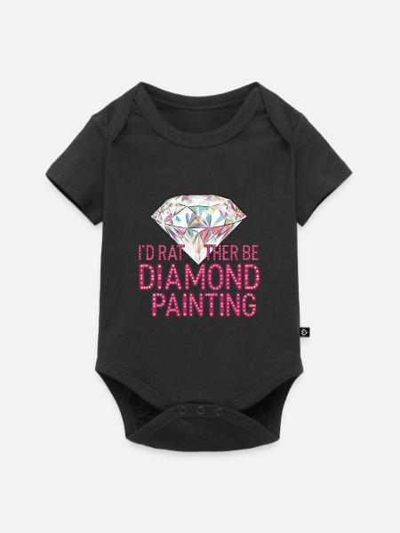 Diamond Painting Diamond Painter - Baby Premium Kurzarmbody - Schwarz